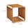 relaxdays Beistellregal braun 33,0 x 33,0 x 33,0 cm, 1 St.