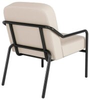 medso powered by PAPERFLOW Sessel MEDSO M Rund creme schwarz Kunstleder 58,0 x 74,3 x 73,6 cm, 1 St.
