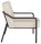 medso powered by PAPERFLOW Sessel MEDSO M Rund creme schwarz Kunstleder 58,0 x 74,3 x 73,6 cm, 1 St.