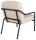 medso powered by PAPERFLOW Sessel MEDSO M Rund creme schwarz Kunstleder 58,0 x 74,3 x 73,6 cm, 1 St.