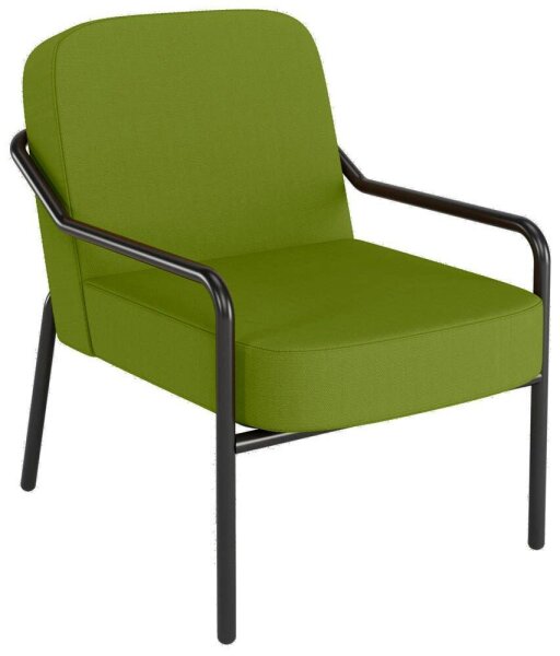 medso powered by PAPERFLOW Sessel MEDSO M Rund grün schwarz Kunststoff 58,0 x 74,3 x 73,6 cm, 1 St.