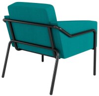 medso powered by PAPERFLOW Sessel MEDSO L blau schwarz Stoff 75,0 x 74,3 x 73,6 cm, 1 St.
