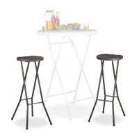 relaxdays Barhocker BASTIAN 10020763_93 braun, 2 St.