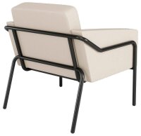 medso powered by PAPERFLOW Sessel MEDSO L creme schwarz Kunstleder 75,0 x 74,3 x 73,6 cm, 1 St.