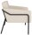 medso powered by PAPERFLOW Sessel MEDSO L creme schwarz Kunstleder 75,0 x 74,3 x 73,6 cm, 1 St.