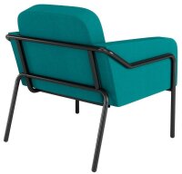 medso powered by PAPERFLOW Sessel MEDSO L Rund blau schwarz Stoff 75,0 x 74,3 x 73,6 cm, 1 St.