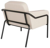 medso powered by PAPERFLOW Sessel MEDSO L Rund creme schwarz Kunstleder 75,0 x 74,3 x 73,6 cm, 1 St.