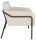 medso powered by PAPERFLOW Sessel MEDSO L Rund creme schwarz Kunstleder 75,0 x 74,3 x 73,6 cm, 1 St.