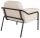medso powered by PAPERFLOW Sessel MEDSO L Rund creme schwarz Kunstleder 75,0 x 74,3 x 73,6 cm, 1 St.