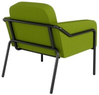 medso powered by PAPERFLOW Sessel MEDSO L Rund grün schwarz Kunststoff 75,0 x 74,3 x 73,6 cm, 1 St.