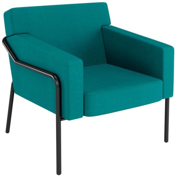 medso powered by PAPERFLOW Sessel MEDSO L blau schwarz Stoff 75,0 x 74,3 x 73,6 cm, 1 St.