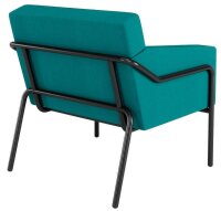 medso powered by PAPERFLOW Sessel MEDSO L blau schwarz Stoff 75,0 x 74,3 x 73,6 cm, 1 St.