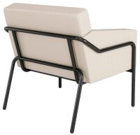 medso powered by PAPERFLOW Sessel MEDSO L creme schwarz Kunstleder 75,0 x 74,3 x 73,6 cm, 1 St.