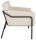 medso powered by PAPERFLOW Sessel MEDSO L creme schwarz Kunstleder 75,0 x 74,3 x 73,6 cm, 1 St.