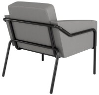 medso powered by PAPERFLOW Sessel MEDSO L grau schwarz Kunstleder 75,0 x 74,3 x 73,6 cm, 1 St.