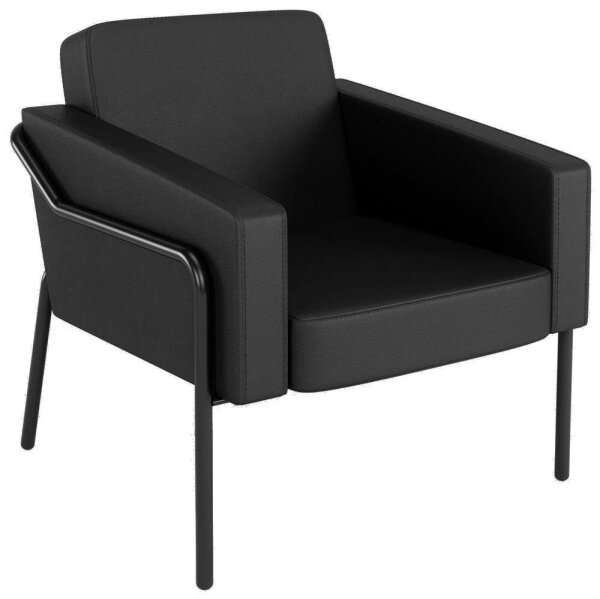 medso powered by PAPERFLOW Sessel MEDSO L schwarz Kunstleder 75,0 x 74,3 x 73,6 cm, 1 St.