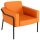medso powered by PAPERFLOW Sessel MEDSO L orange schwarz Kunstleder 75,0 x 74,3 x 73,6 cm, 1 St.