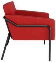 medso powered by PAPERFLOW Sessel MEDSO L rot schwarz Kunstleder 75,0 x 74,3 x 73,6 cm, 1 St.