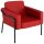 medso powered by PAPERFLOW Sessel MEDSO L rot schwarz Kunstleder 75,0 x 74,3 x 73,6 cm, 1 St.