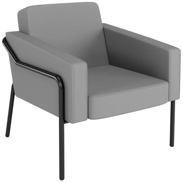 medso powered by PAPERFLOW Sessel MEDSO L grau schwarz Kunststoff 75,0 x 74,3 x 73,6 cm, 1 St.