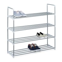 relaxdays Schuhregal grau 90,0 x 31,0 x 93,0 cm, 1 St.