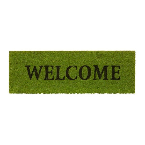 relaxdays Kokosmatte Welcome grün 25,0 x 75,0 cm  ( 10020176_53 )