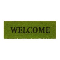 relaxdays Kokosmatte Welcome grün 25,0 x 75,0 cm  (...