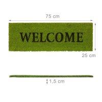 relaxdays Kokosmatte Welcome grün 25,0 x 75,0 cm  (...