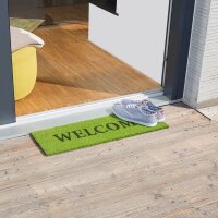 relaxdays Kokosmatte Welcome grün 25,0 x 75,0 cm  ( 10020176_53 )