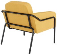 medso powered by PAPERFLOW Sessel MEDSO L Rund gelb schwarz Stoff 75,0 x 74,3 x 73,6 cm, 1 St.