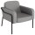 medso powered by PAPERFLOW Sessel MEDSO L Rund grau schwarz Kunstleder 75,0 x 74,3 x 73,6 cm, 1 St.