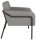 medso powered by PAPERFLOW Sessel MEDSO L Rund grau schwarz Kunstleder 75,0 x 74,3 x 73,6 cm, 1 St.