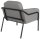medso powered by PAPERFLOW Sessel MEDSO L Rund grau schwarz Kunstleder 75,0 x 74,3 x 73,6 cm, 1 St.