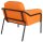 medso powered by PAPERFLOW Sessel MEDSO L Rund orange schwarz Kunstleder 75,0 x 74,3 x 73,6 cm, 1 St.