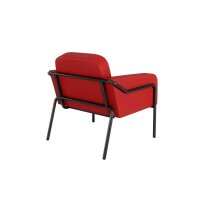 medso powered by PAPERFLOW Sessel MEDSO L Rund rot schwarz Kunstleder 75,0 x 74,3 x 73,6 cm, 1 St.