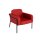 medso powered by PAPERFLOW Sessel MEDSO L Rund rot schwarz Kunstleder 75,0 x 74,3 x 73,6 cm, 1 St.