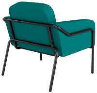 medso powered by PAPERFLOW Sessel MEDSO L Rund blau schwarz Kunststoff 75,0 x 74,3 x 73,6 cm, 1 St.