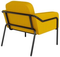 medso powered by PAPERFLOW Sessel MEDSO L Rund gelb schwarz Kunststoff 75,0 x 74,3 x 73,6 cm, 1 St.