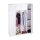 relaxdays Kleiderschrank, 10021971_49 weiß, transparent 145,0 x 36,5 x 180,0 cm, 1 St.
