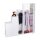 relaxdays Kleiderschrank, 10021971_49 weiß, transparent 145,0 x 36,5 x 180,0 cm, 1 St.