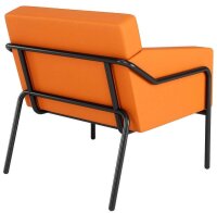 medso powered by PAPERFLOW Sessel MEDSO L orange schwarz Kunstleder 75,0 x 74,3 x 73,6 cm, 1 St.