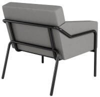 medso powered by PAPERFLOW Sessel MEDSO L grau schwarz Kunstleder 75,0 x 74,3 x 73,6 cm, 1 St.