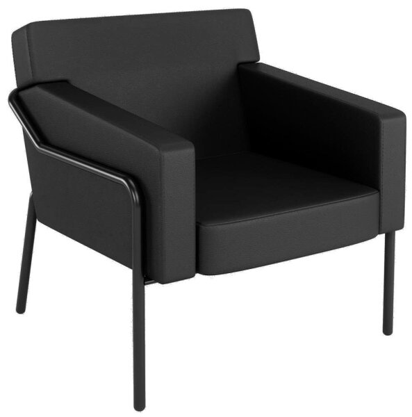 medso powered by PAPERFLOW Sessel MEDSO L schwarz Kunstleder 75,0 x 74,3 x 73,6 cm, 1 St.