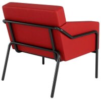 medso powered by PAPERFLOW Sessel MEDSO L rot schwarz Kunstleder 75,0 x 74,3 x 73,6 cm, 1 St.