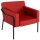 medso powered by PAPERFLOW Sessel MEDSO L rot schwarz Kunstleder 75,0 x 74,3 x 73,6 cm, 1 St.