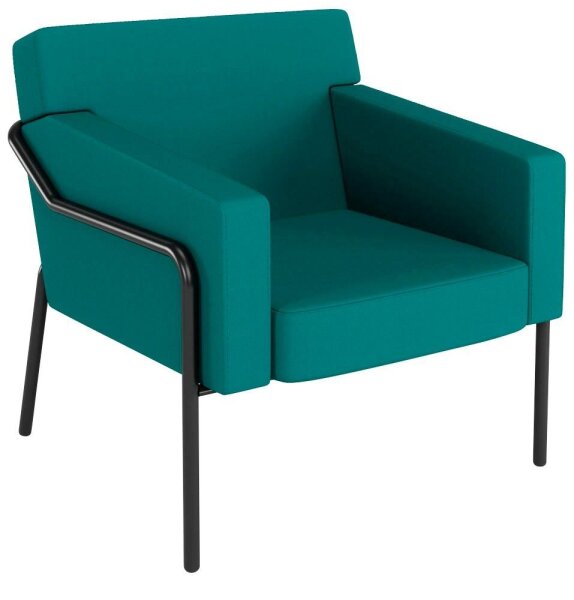 medso powered by PAPERFLOW Sessel MEDSO L blau schwarz Kunststoff 75,0 x 74,3 x 73,6 cm, 1 St.