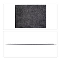 relaxdays Fußmatte schwarz/grau 90,0 x 120,0 cm