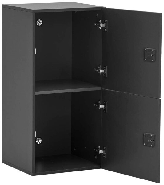 MÖBELPARTNER Spind Locked anthrazit 159254, 2 Schließfächer 45,4 x 40,7 x 92,6 cm