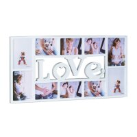 relaxdays  Collage-Bilderrahmen LOVE weiß 72,0 x...