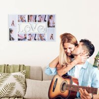 relaxdays  Collage-Bilderrahmen LOVE weiß 72,0 x...